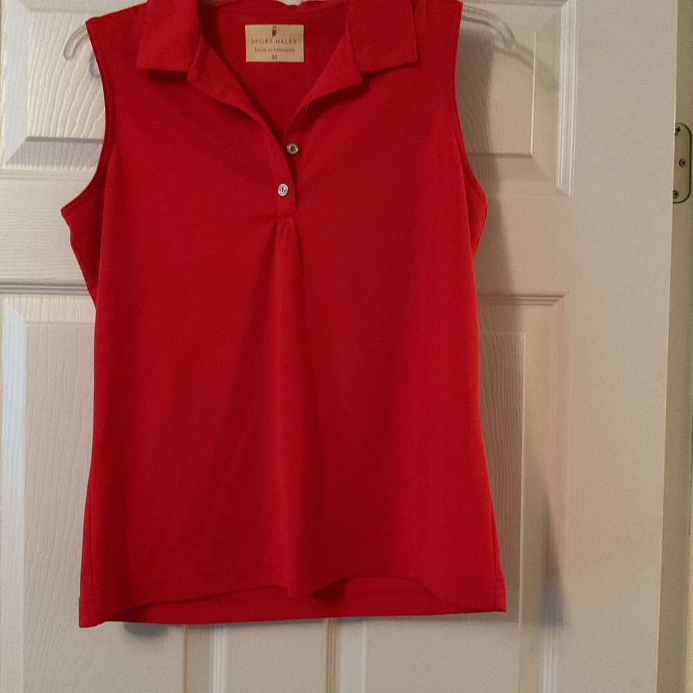 Sport Haley Vibrant Red Sleeveless Blouse